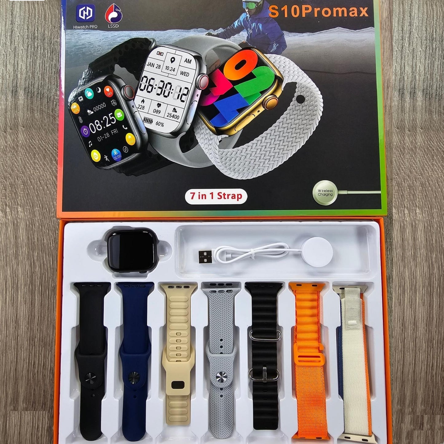 s10 pro max 7 straps smart watch