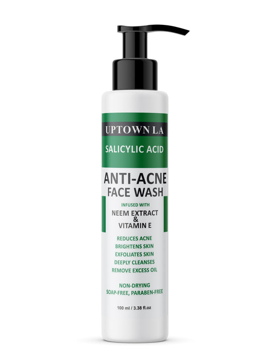 UPTOWN LA Anti Acne Face Wash – Prevents Acne Eruptions, Removes Excess Oil, Reduces Blackheads & Whiteheads