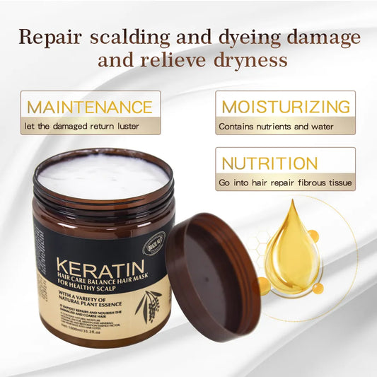 &nbsp;Keratin Hair Mask - Professional Treatment for Hair Repair, Nourishment &amp; Beauty - Hair Mask - Vitamin Complex for All Hair Types - Keratin hair mask treatment