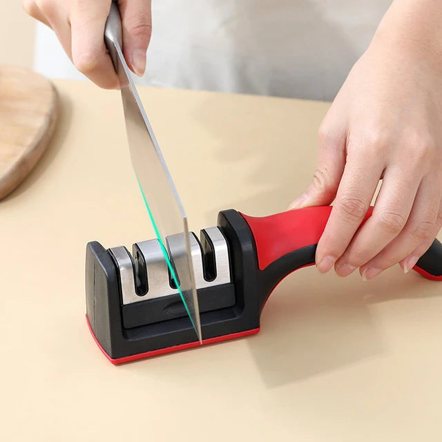 1pc Portable Knife Sharpener, Three Stage Knife Sharpener