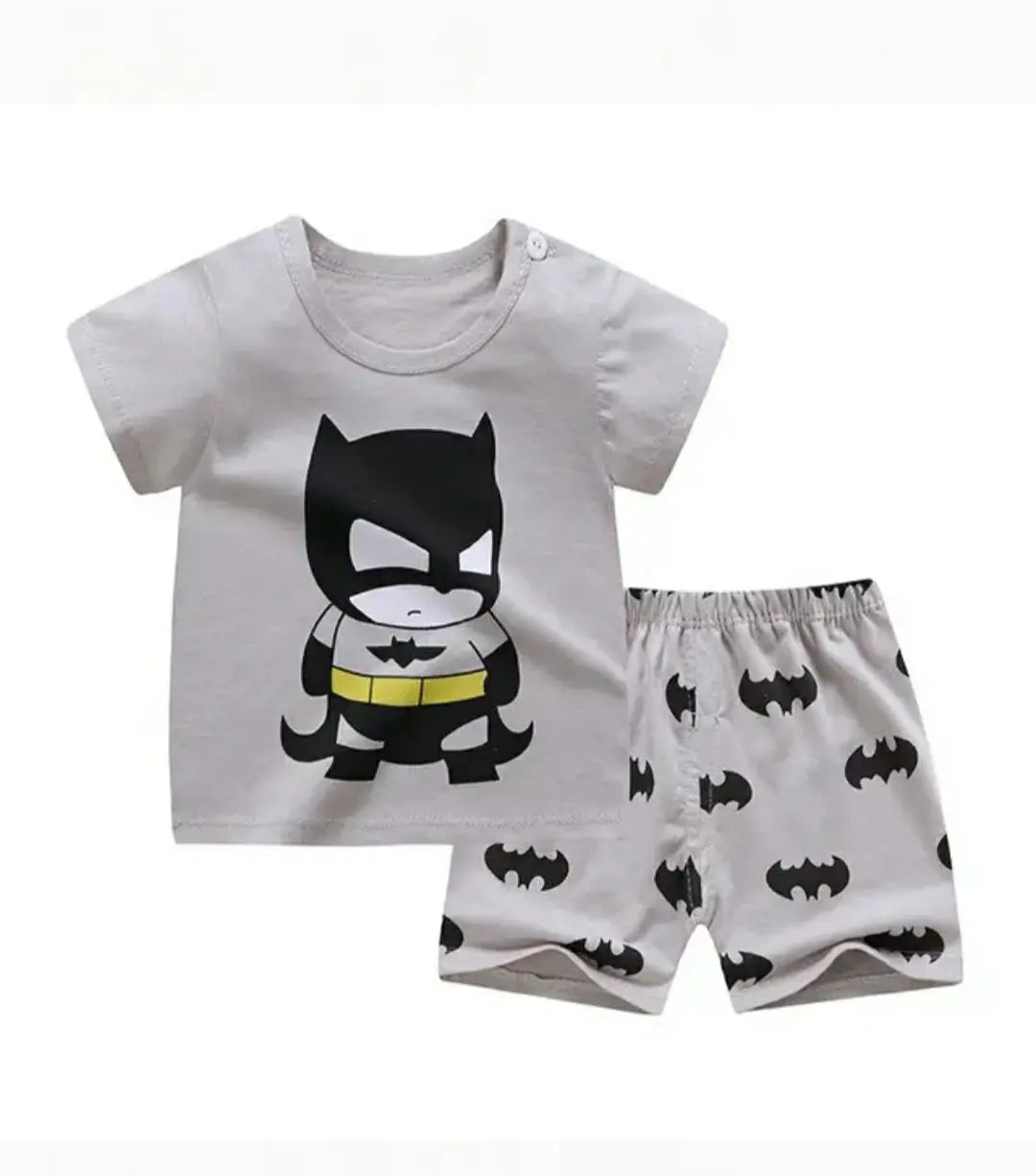 Batman T-shirt And Shorts Pant For kids Baby Boys And Baby Girls Round Neck Short Sleeves Tee Tops Clothes Set's Dresses Outfit Jannat Store