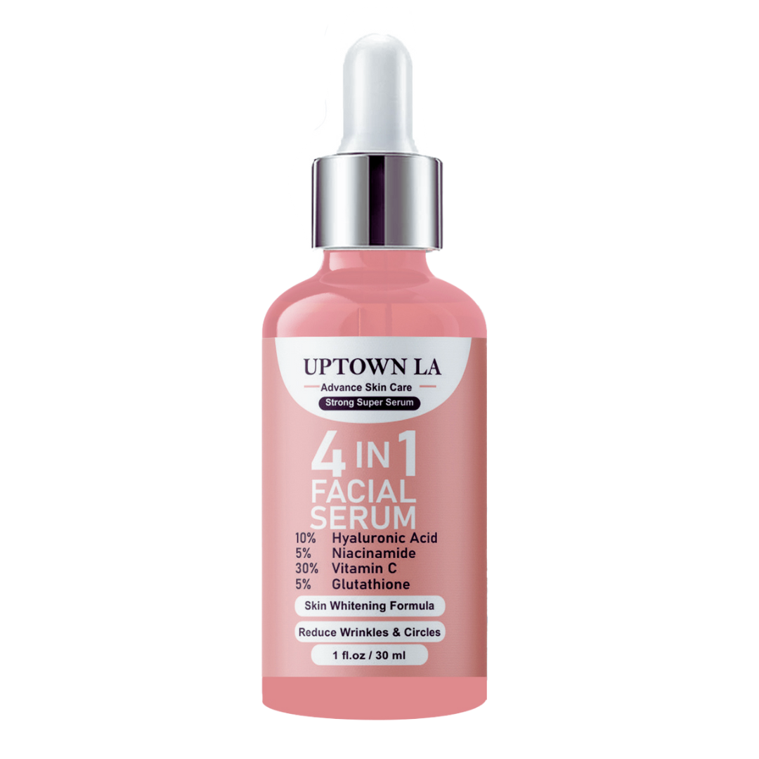 UPTOWN LA 4IN1 Super Skin Glowing Serum | 5% Niacinamide, 30% Vitamin C 10%, Vitamin E 10% & HA | 30 ml