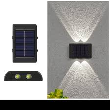 Outdoor Solar Wall Lamp LED Solar Spot Lights Waterproof Up and Down Luminous Lighting For Garden Street Landscape Decoration