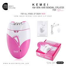 KM-189-A Rechargeable Epilator Threading Machine dual speed women hair clipper Defeatherer