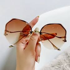 Fashion Gradient Sunglasses Women Brand Design Vintage Pilot Retro Shades Cutting Lens Gradient Sun Glasses Female UV400