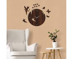 3D Wooden Walter Shape Wall Clocks | Clocks for Rooms Decoration Items for Wall Decor Ideas | 3d Laser Cut DIY Design Wall Watch for Home Decoration items Living Room