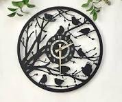 High quality wooden wall clock,Birds on tree wall clock,Hanging Decoration Piece for Home Decor and Bed Rooms and for Gifts Item