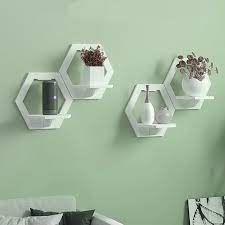 Lifestyle Glory Brand Hexagon Wall Shelf, Wall Shelves, Wooden Wall Shelf For kids, girls, bed room, Laser cut floating Shelf I Wall Art I Wall Hangings I Decorating items I Decorating items for bedroom I Decoration Pieces