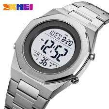 SKMEI Men Electronic Watch Waterproof Hand Multifunctional Watch Stainless Steel Material Fashion Business Style Watch For Men 2066