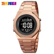 SKMEI Men Electronic Watch Waterproof Hand Multifunctional Watch Stainless Steel Material Fashion Business Style Watch For Men 2066