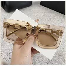 Enacolor New 2024 Fashion Box Chain UV Protective Frame Sunglasses