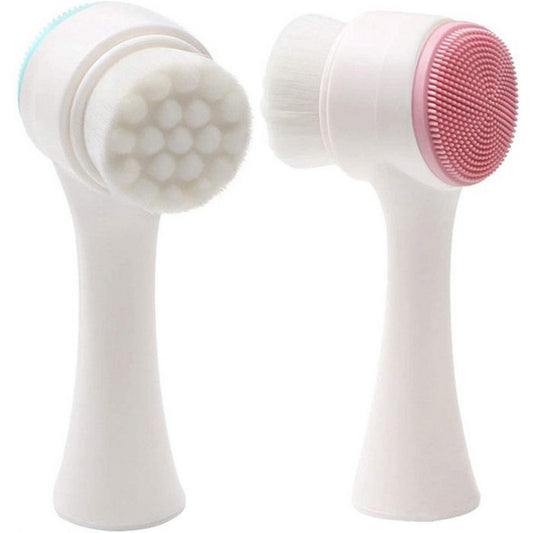 3D Double Side Silicone Facial Cleansing Brush Portable For Face Cleaning And Massage Tool