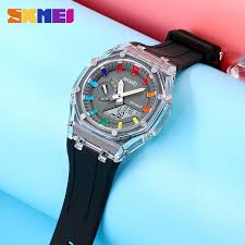 SKMEI men electronic watch dual-display electronic watch with luminous waterproof watch fashion business style For Men 1816